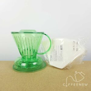Clever dripper small transparent green with paper filters