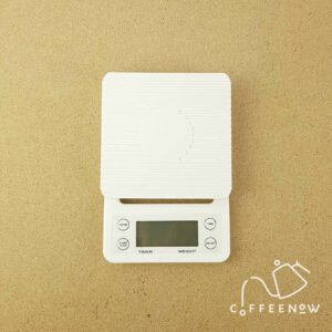 coffee timer scale in white
